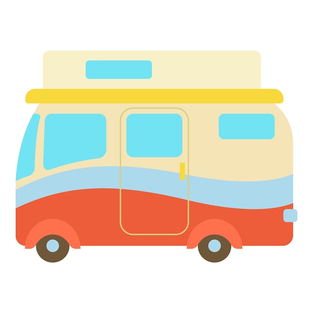 Camper van icon Cartoon illustration of camper van vector icon for web