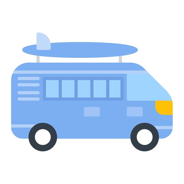 Стиль иллюстрации Camper Van Vector