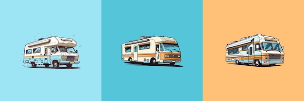 camper vector illustraties illustratie