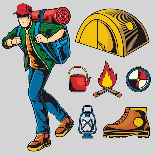 Vettore camper vector pack