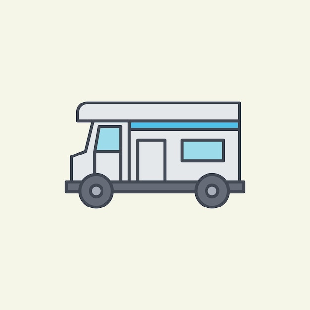 Vector campervan vector illustration