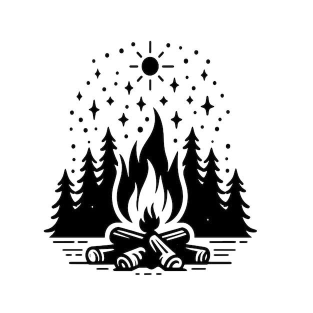 Vector campfire svg