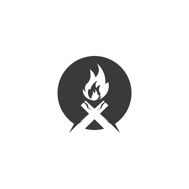 Premium Vector | Campfire vector icon illustration design