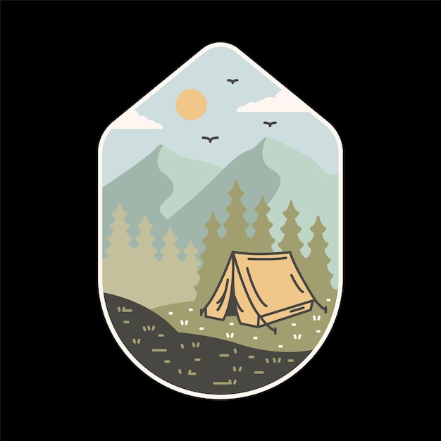 Camping and adventure graphic illustration vector art tshirt design