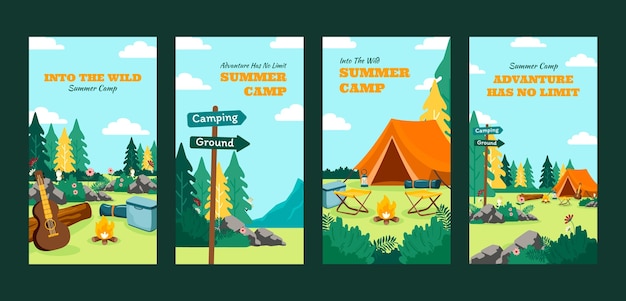 camping adventure instagram stories