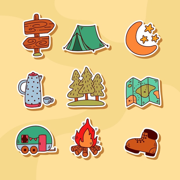 Camping Adventure Stickers