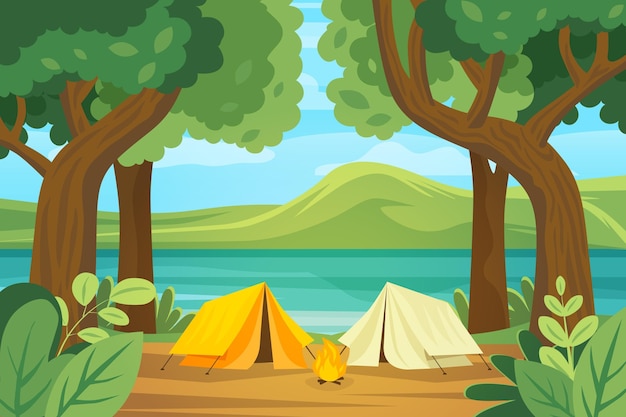 Camping area landscape