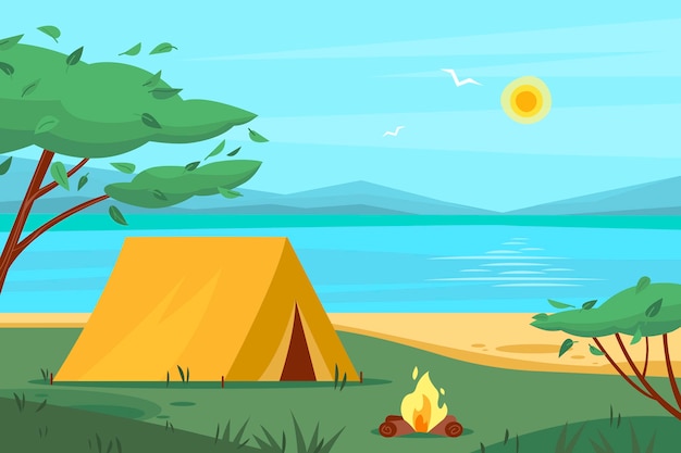 Camping area landscape