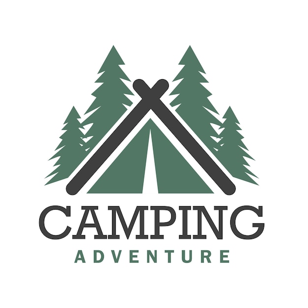 Camping avontuur logo sjabloon vector ontwerp