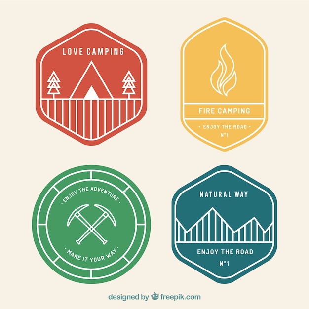 Camping badges collection