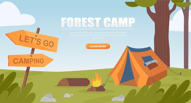 Camping banner concept