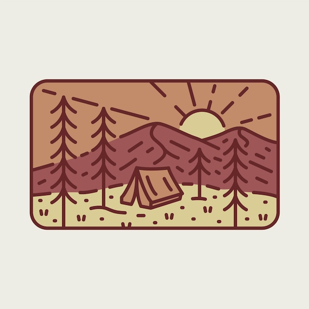 Camping and beauty nature graphic illustration vector art tshirt design