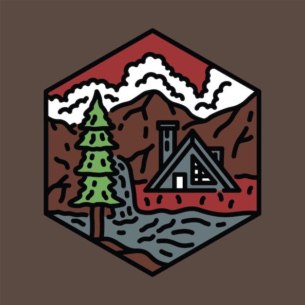 Camping and beauty nature graphic illustration vector art tshirt design