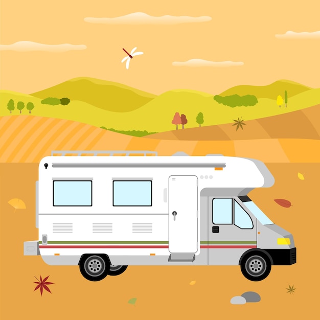 Camping car illustration