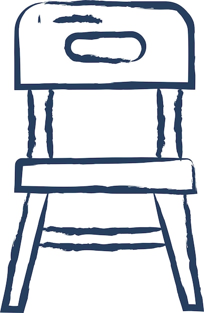 Camping Chair hand drawn vector illustration