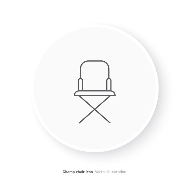 Икона дизайна кресла для кемпинга Символ кресла для лагеря Векторная иллюстрация