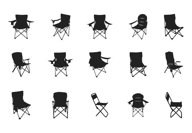 Vector camping chair silhouette camping chair svg camping chair vector