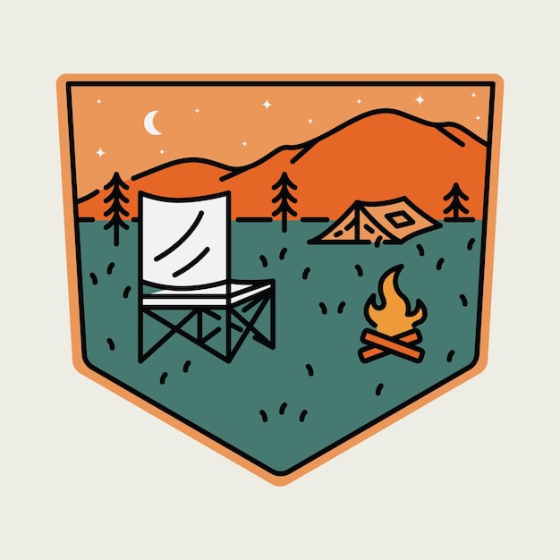 Camping and chill graphic illustration vector art tshirt design