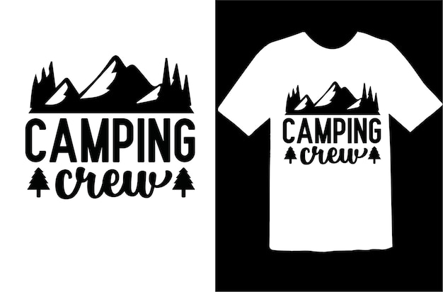 キャンプクルーのTシャツデザイン