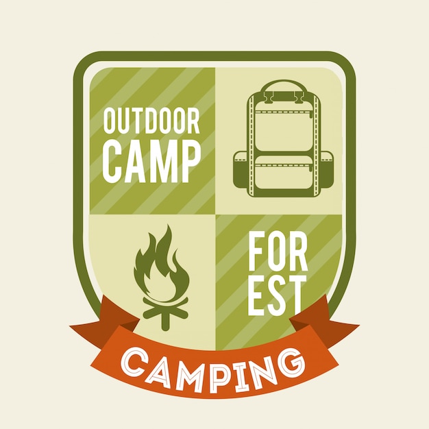 Camping design over background vector illustration