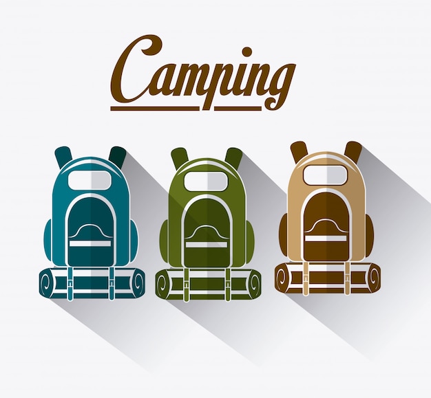 Vector camping design.