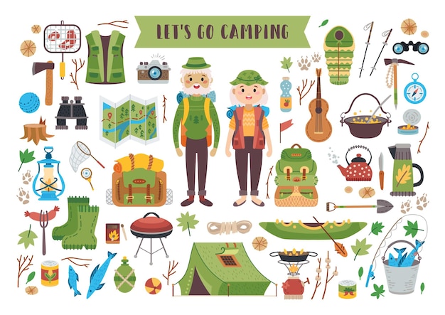 Camping equipment set