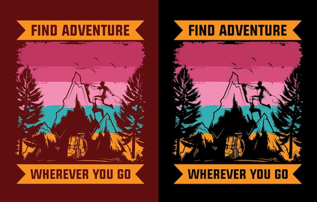 Camping Explore TShirt Design Bundle