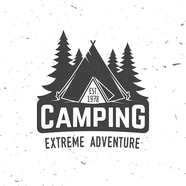 Camping extreem avontuur vectorillustratie