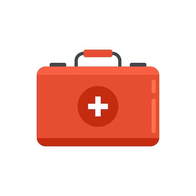 Vector camping first aid kit icon flat illustration of camping first aid kit vector icon isolated on white background