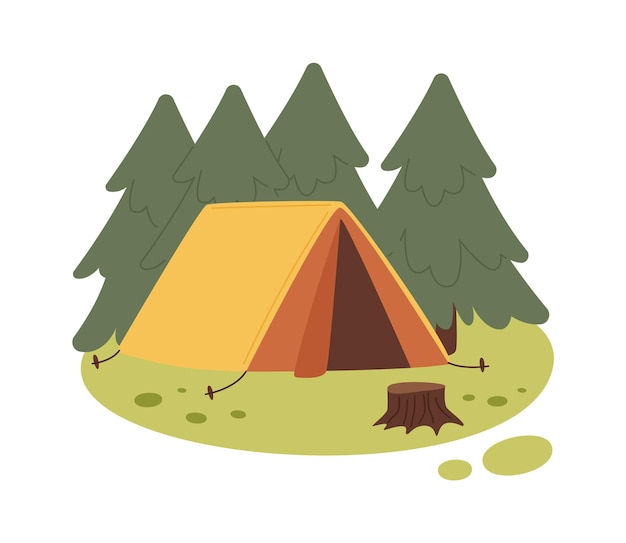 Camping Forest With Tent