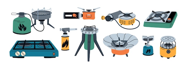 Газовые печи для кемпинга Портативные горелки для приготовления пищи на открытом воздухе Резервуары пропана Печи для пеших прогулок Экспедиционная кухня Лагерные печи Баллоны с топливными цилиндрами Туристические печи