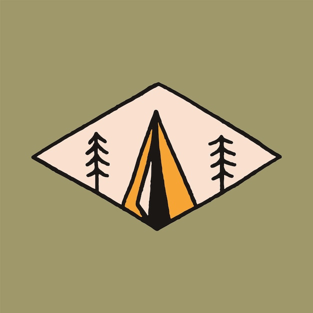 Camping grafische illustratie vector kunst tshirt ontwerp