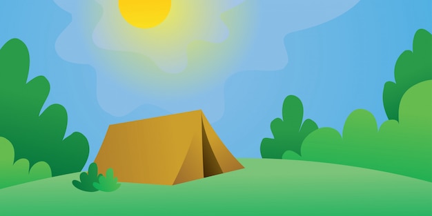 Camping ground on vector