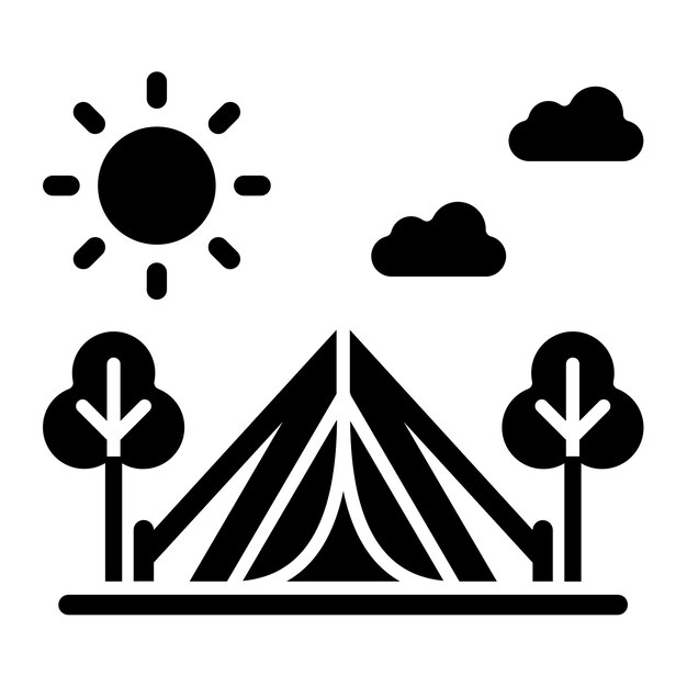 Vector camping icon