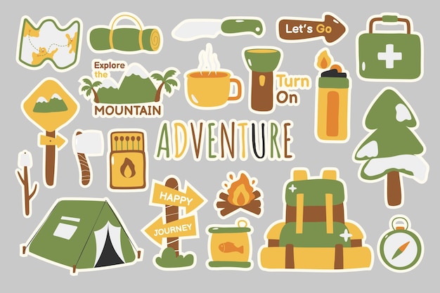 Camping Illustration Set