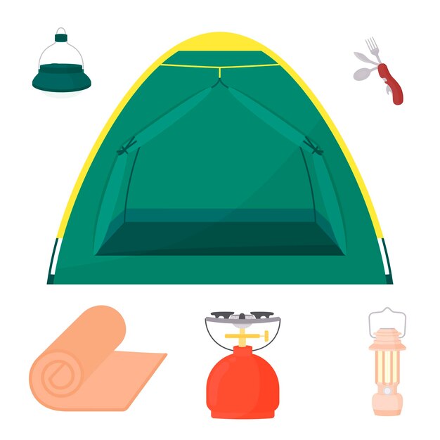 Vector camping kit
