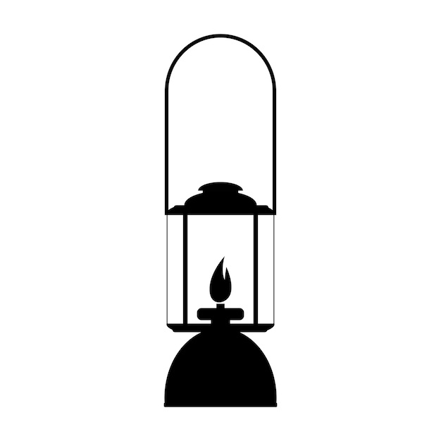 Vector camping lantern icon vector