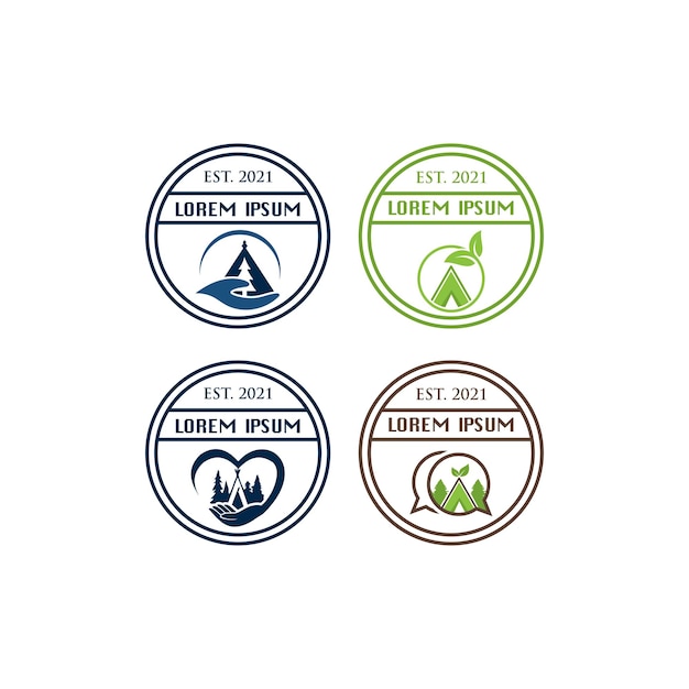 Camping logo adventure logo vector