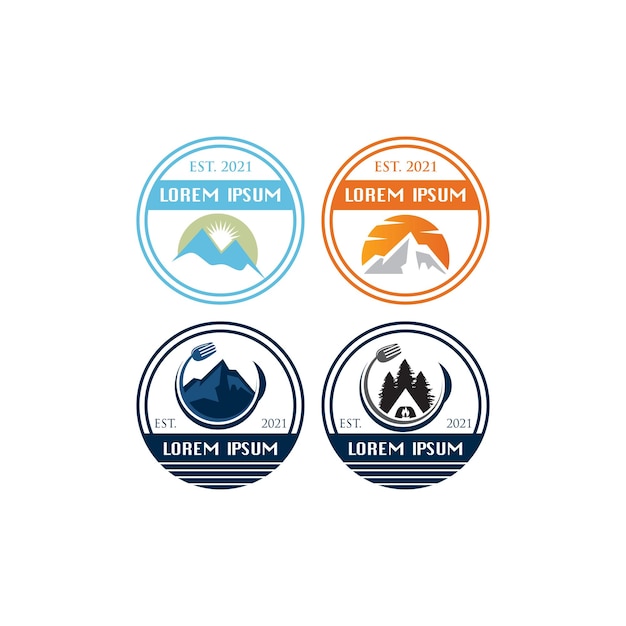 Camping logo adventure logo vector