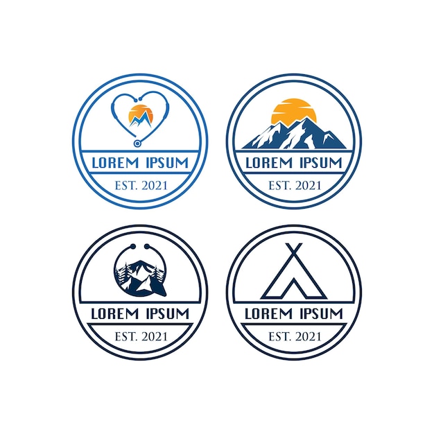 Vector camping logo adventure logo vector