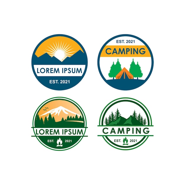 Camping logo  adventure logo vector