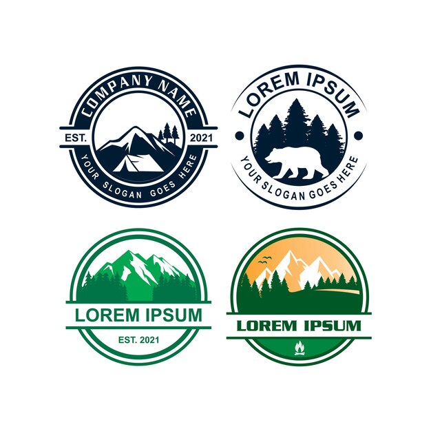 Camping logo  adventure logo vector