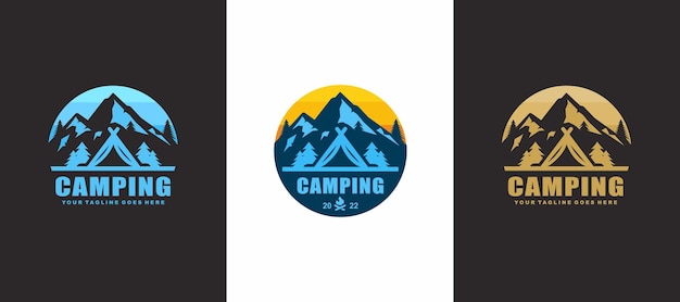 Camping logo ontwerp vector