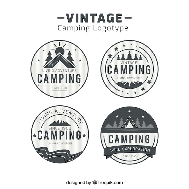 Vector camping logo templates