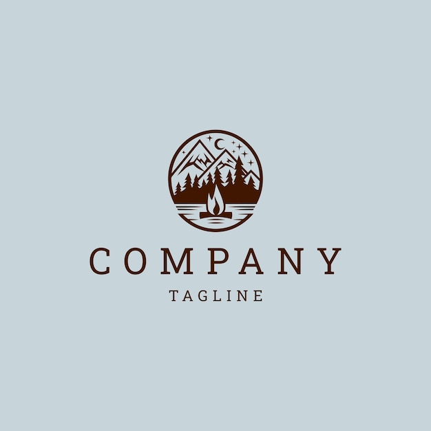 Camping logo vector design template