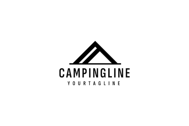 Camping logo vector icon illustration