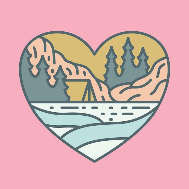 Camping minnaar grafische illustratie vectorkunst tshirt ontwerp