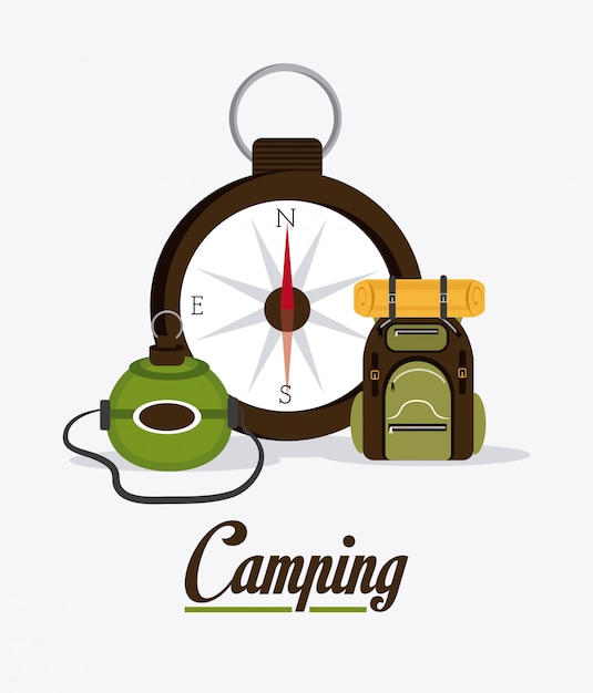 Camping ontwerp.