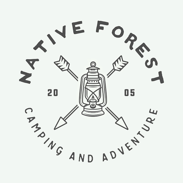 camping outdoor and adventure emblem