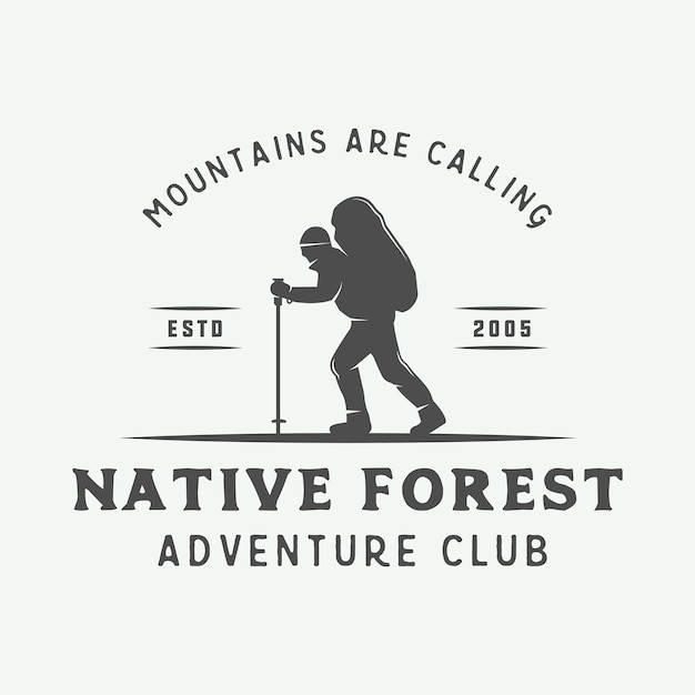 Camping outdoor and adventure emblem